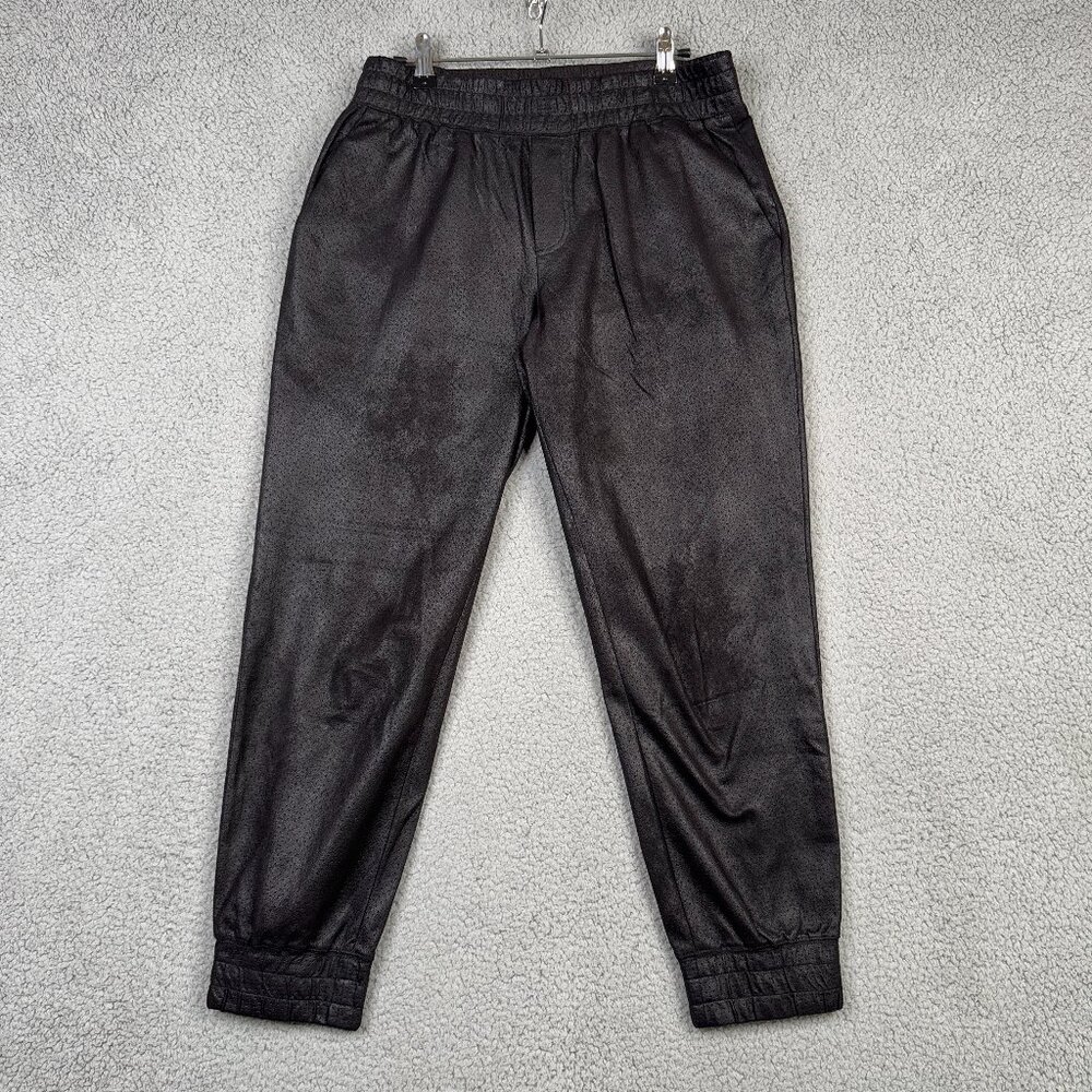 Club Monaco Pants Womens Size 4 Black Textured Drawstring Joggers Stretch Waist